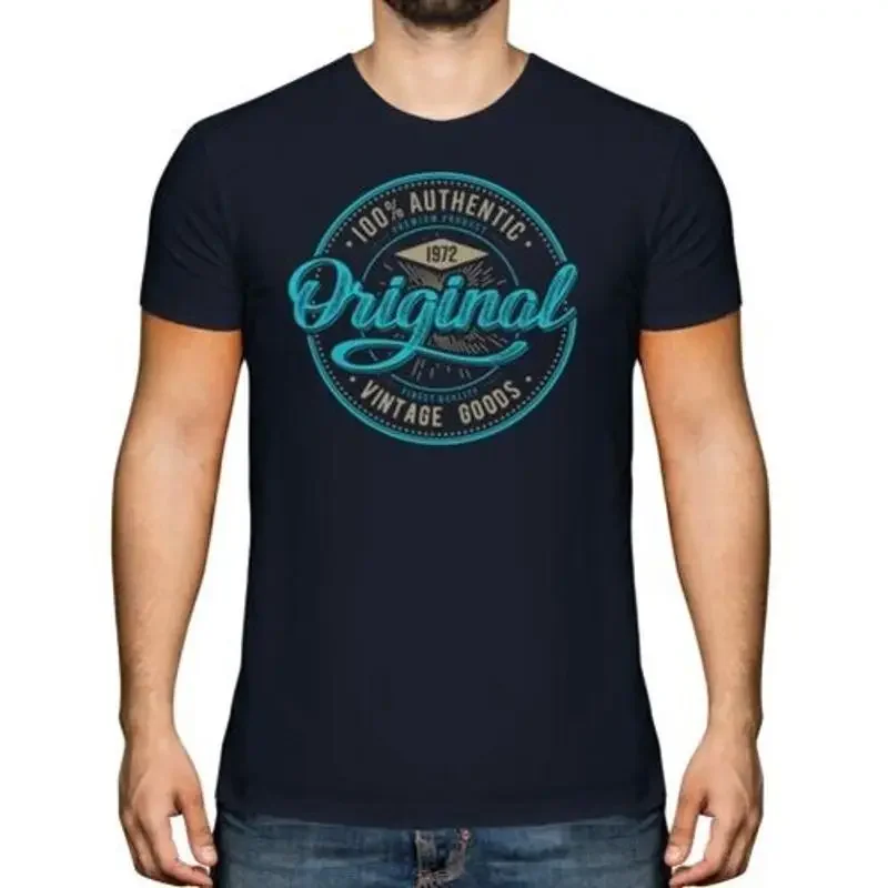 Забавный подарок на 49-й день рождения для мужчин 1972, оригинальные винтажные футболки