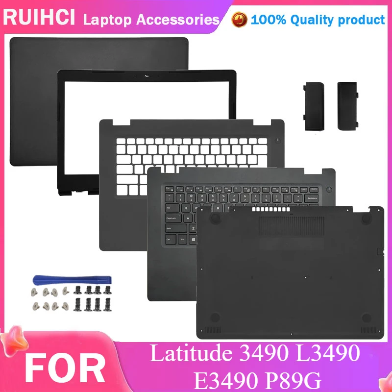 

NEW Laptop Case For Dell Latitude 3490 L3490 E3490 P89G LCD Screen Back Cover Front Bezel Palmrest Upper Bottom Case Hingecover