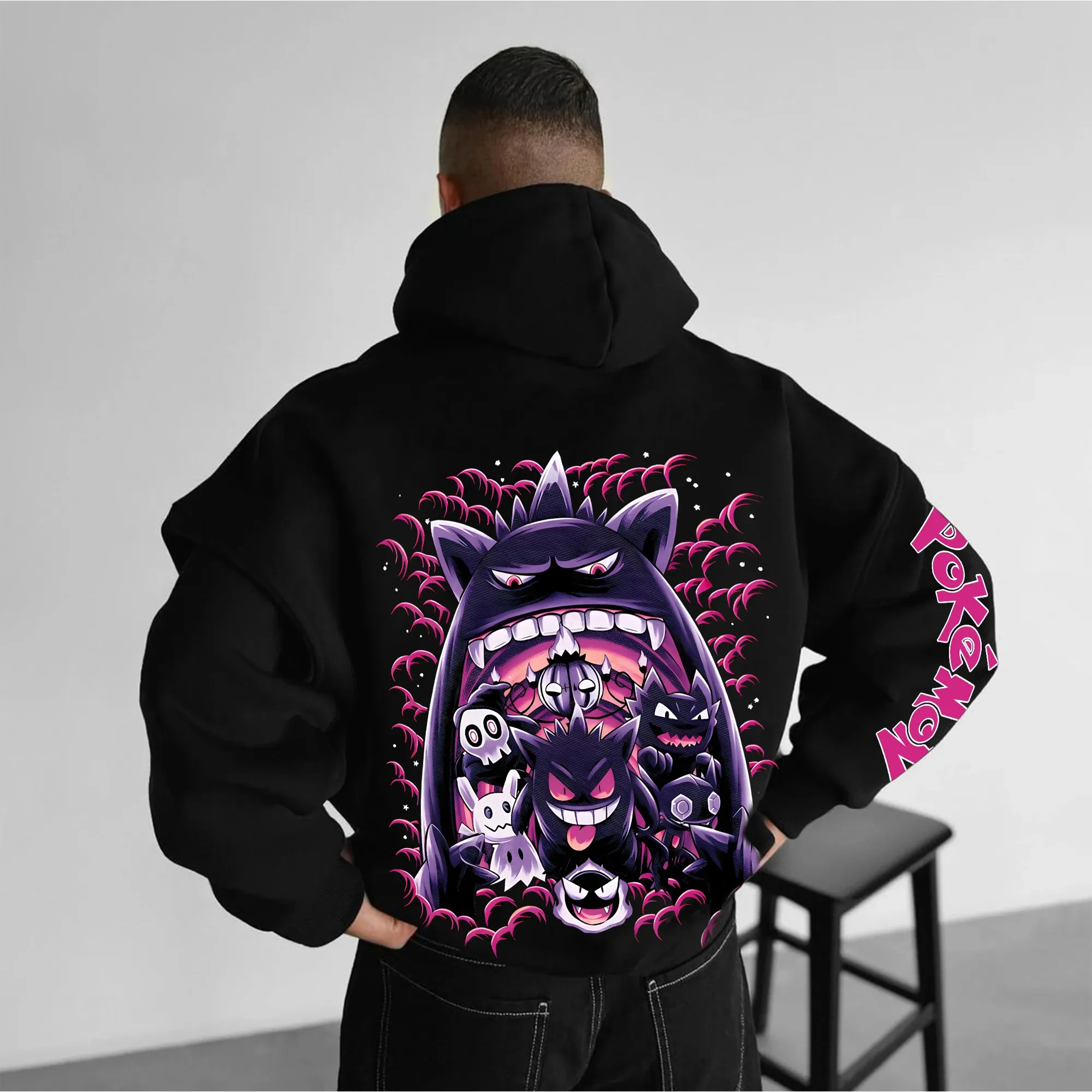 Pokemon Autumn and Winter Japanese Hot Blood Animation Classic Character Hoodie Men's and  Women's  Casual and Comfortable TOP