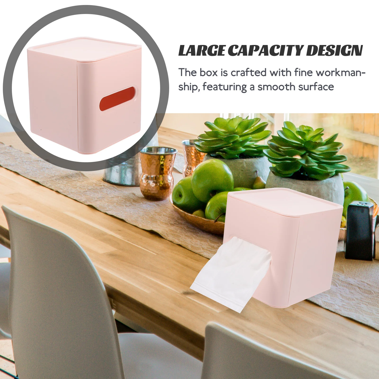 

Tissue Storage Box Facial Tissues Cube Boxes Case Dispenser Coffee Table Bathroom Toilet Paper Holder Square