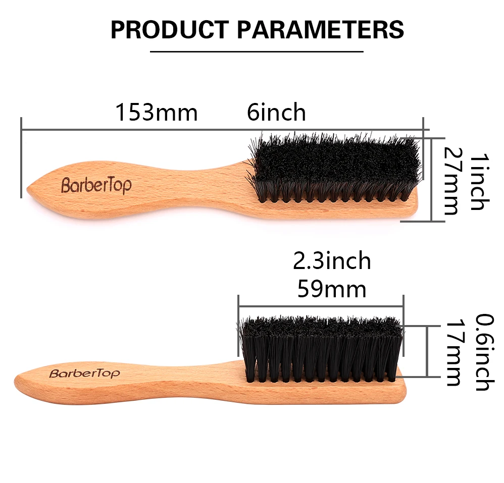 Barbertop Männer Bart Pinsel Wooded Griff Weiche Haar Reinigung Pinsel Gebrochenes Haar Entfernen Kamm Friseur Neck Duster Barber Tools – Detail 11