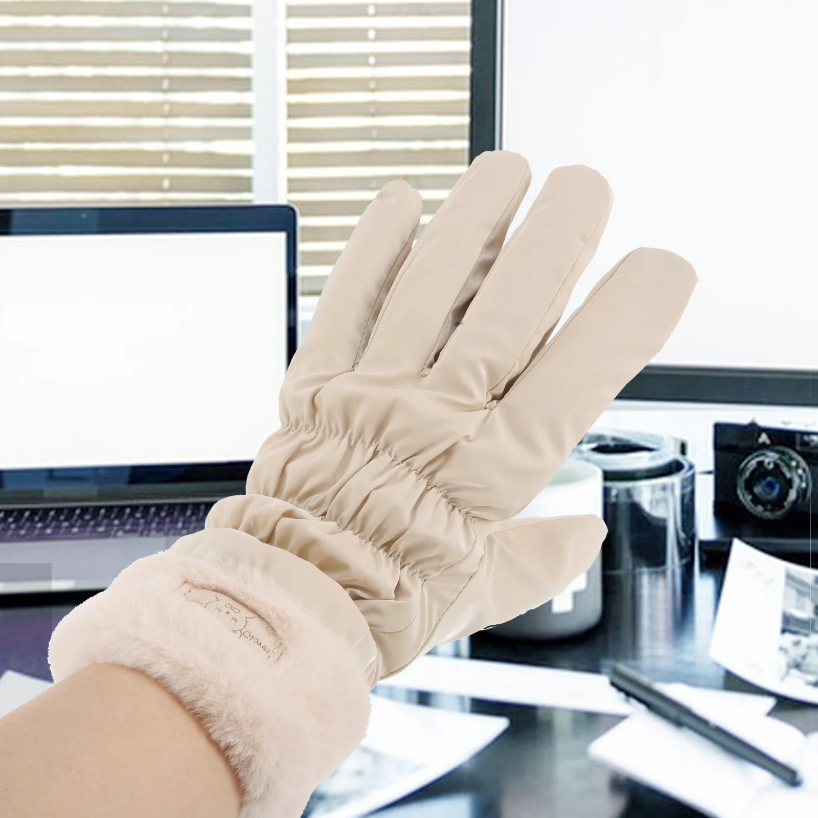 Guantes Térmicos para mujer, pantalla táctil, mensajes de texto, ciclismo, motocicleta impermeable para senderismo, tapones de calidad alimentaria