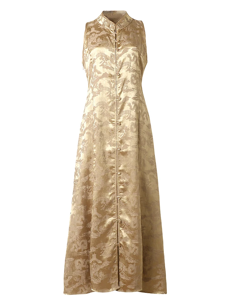 

AVLINVA Новая улучшенная летняя женская юбка миди в китайском стиле, дышащая, тонкая, с цветочным узором