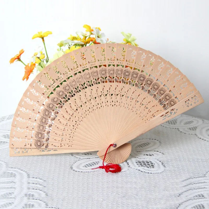 1pcs Wood Folding Hand Fan Dance Performance Props Birthday Baby Party Wedding Fans Favor Decor Gifts For Guest Folding Fan