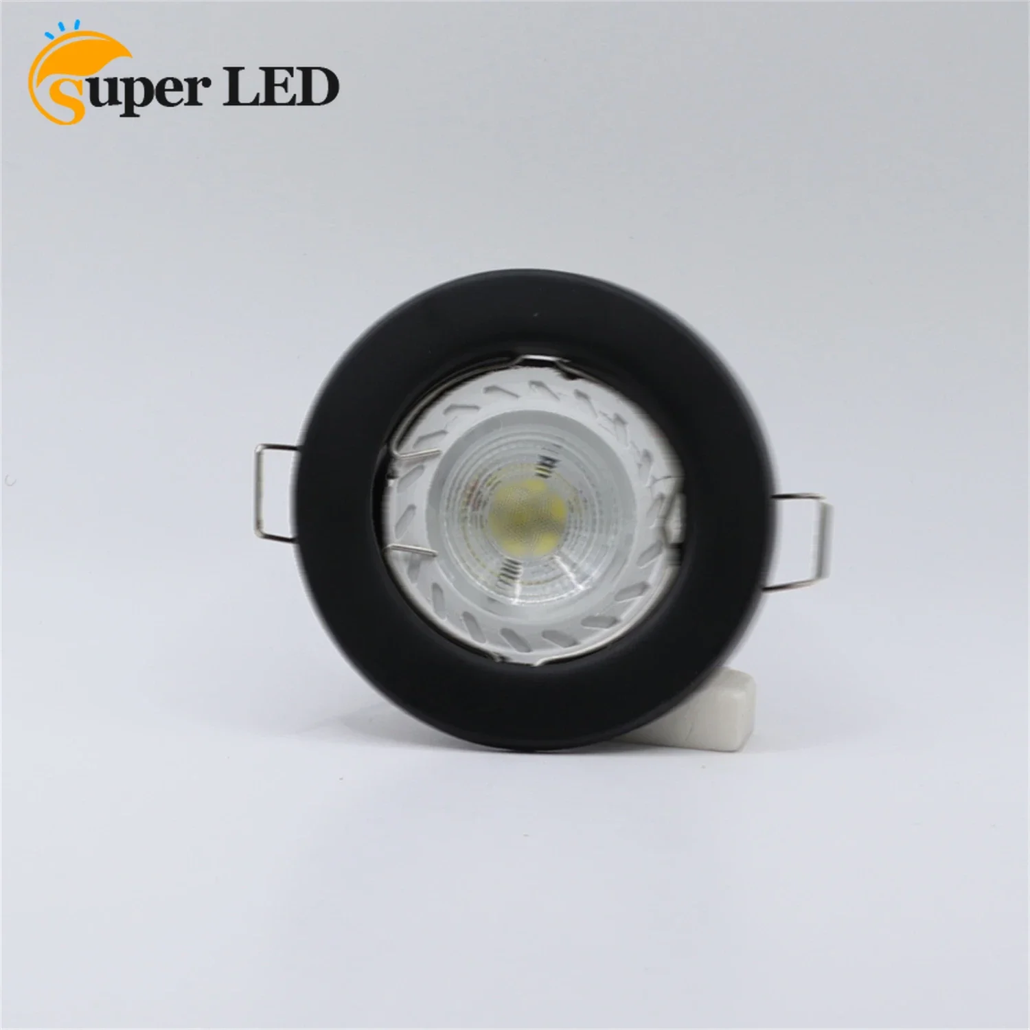 Black Downlight Recessed Round GU10 LED Metal Ceiling Light Cut Hole 60mm Fixture Frame