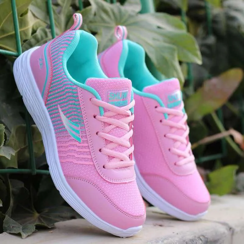 Damen-Tennis-Damen, tägliche Damenschuhe, lässig, sportlich, koreanische Mode, atmungsaktiv, flacher Boden, leichte Reise-Sneaker