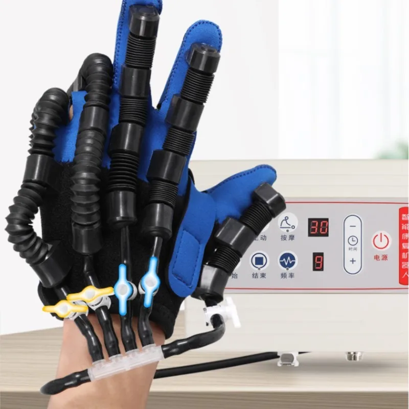 Stroke Hemiplegia Hand Training Equipment Rehabilitation Robot Gloves Pneumatic Finger Exercise Correction Fingerboard