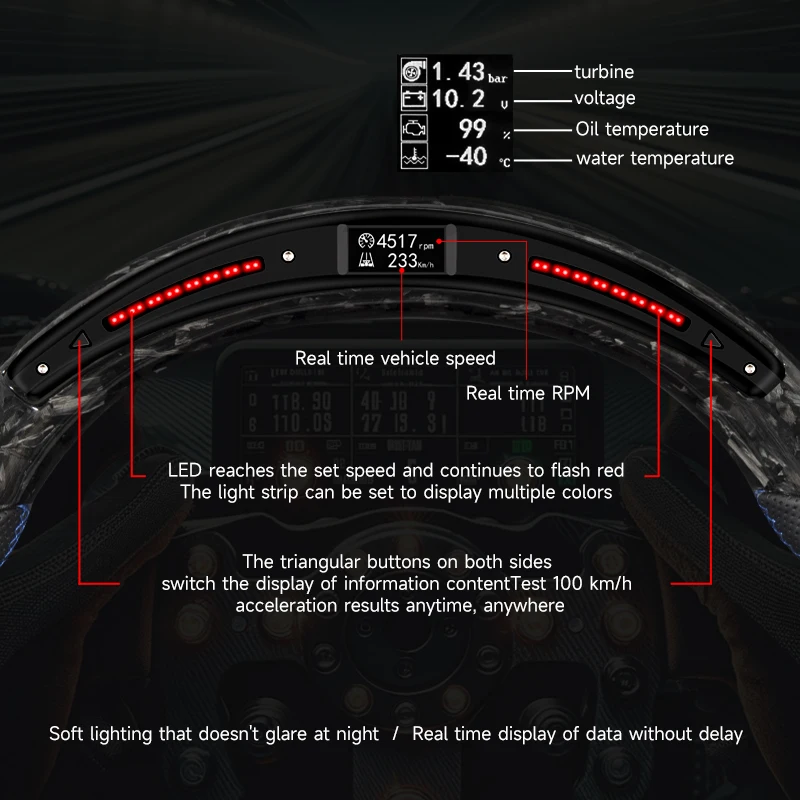 

Steering Wheel LED Performance Kit Modification Upgrade for Mercedes-Benz Volkswagen BMW Audi Steering Wheel Modification