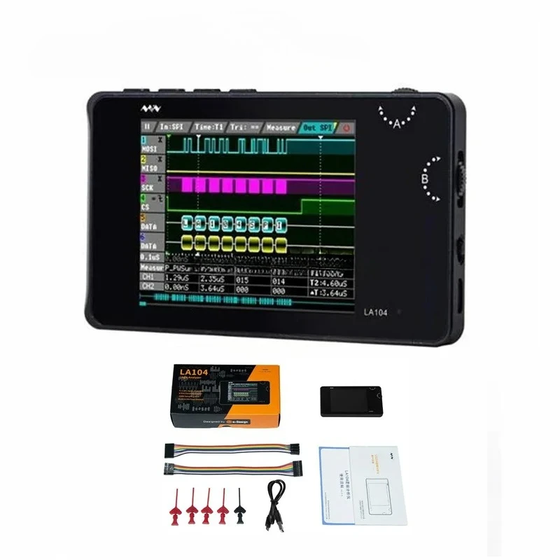 لـ LA104 DSO Digitaler Logikanalysator، 2,8-Zoll-Bildschirm، 4 Kanäle، Oszilloskop، Programmermierbar، 100 #1