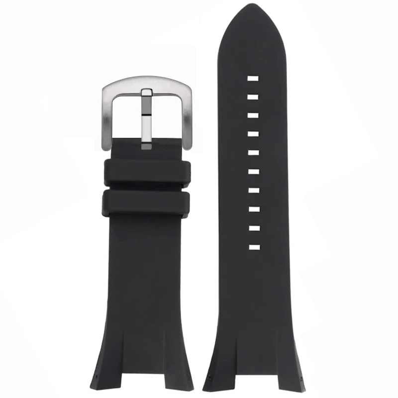 Correa de reloj de goma de silicona para hombre, serie Armani AX1803, AX1802, AX1050, AX1040, con muesca de 31x14mm, accesorios para pulsera de reloj