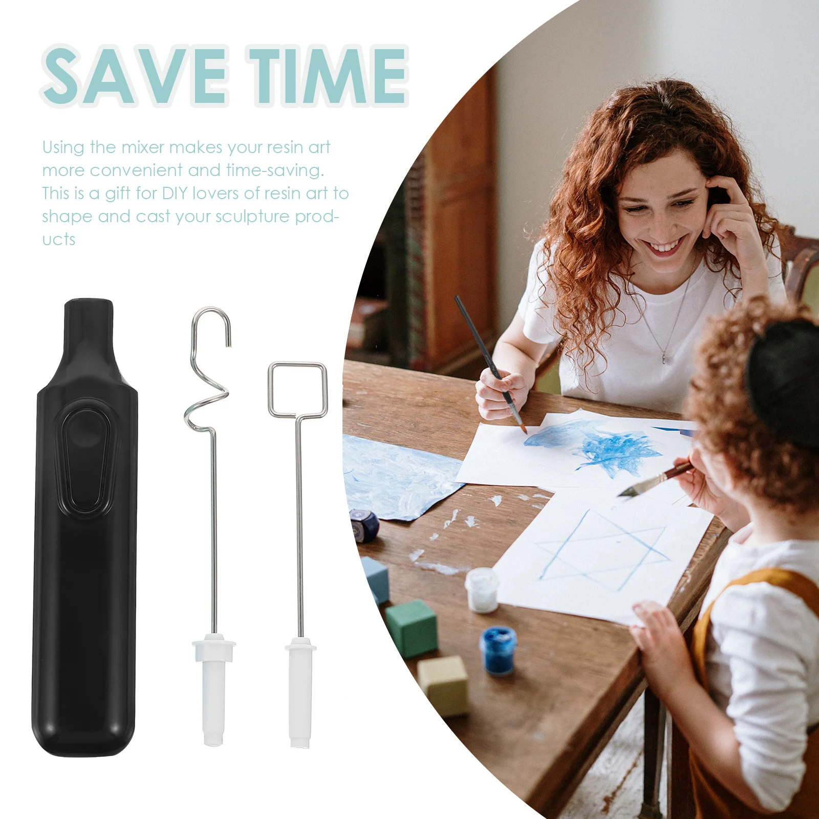 1Set Portable Pigment Mixer Electric Gouache Agitator Fast Efficient Mixing Suitable for Pigment Powder Paints