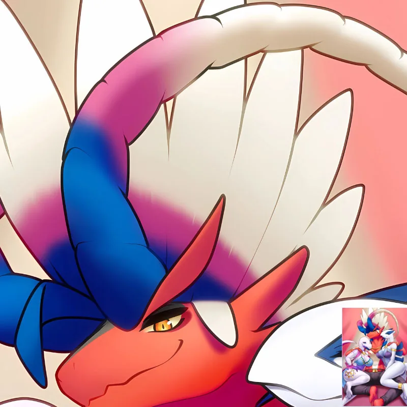 

DIY Personalized Anime Koraidon Fluffy Orcus Furry Winter Warm Soft Bed Sheet Thermal Flannel Fleece Blanket One Side Print