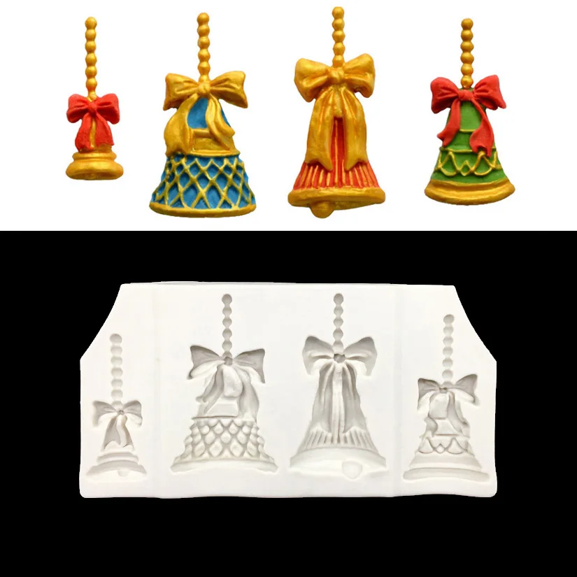 Jingling Bell Christmas Silicone Sugarcraft Mold Set Fondant
