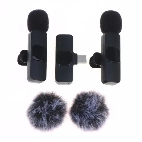 【Y】K9 Wireless  Microphone Mini Audio Video Recording Mic For Phone Android Laptop Live Gaming Mobile Phone Microphone