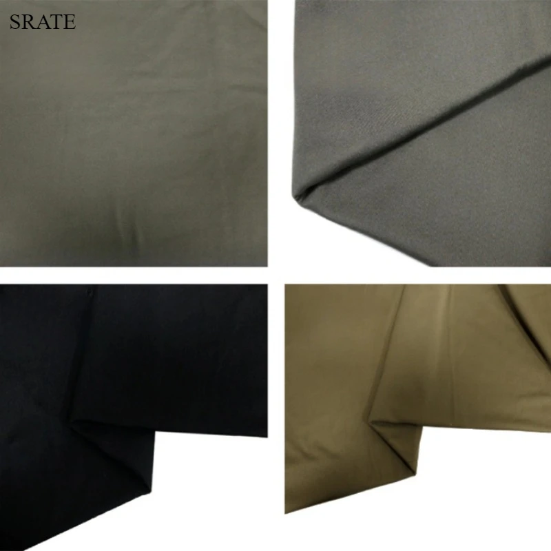 

Polyester-spandex Brushed Stretch Fabrics Black RG Khaki Soft Comfortable Abrasion-resistant and Breathable Sewing Fabric DIY