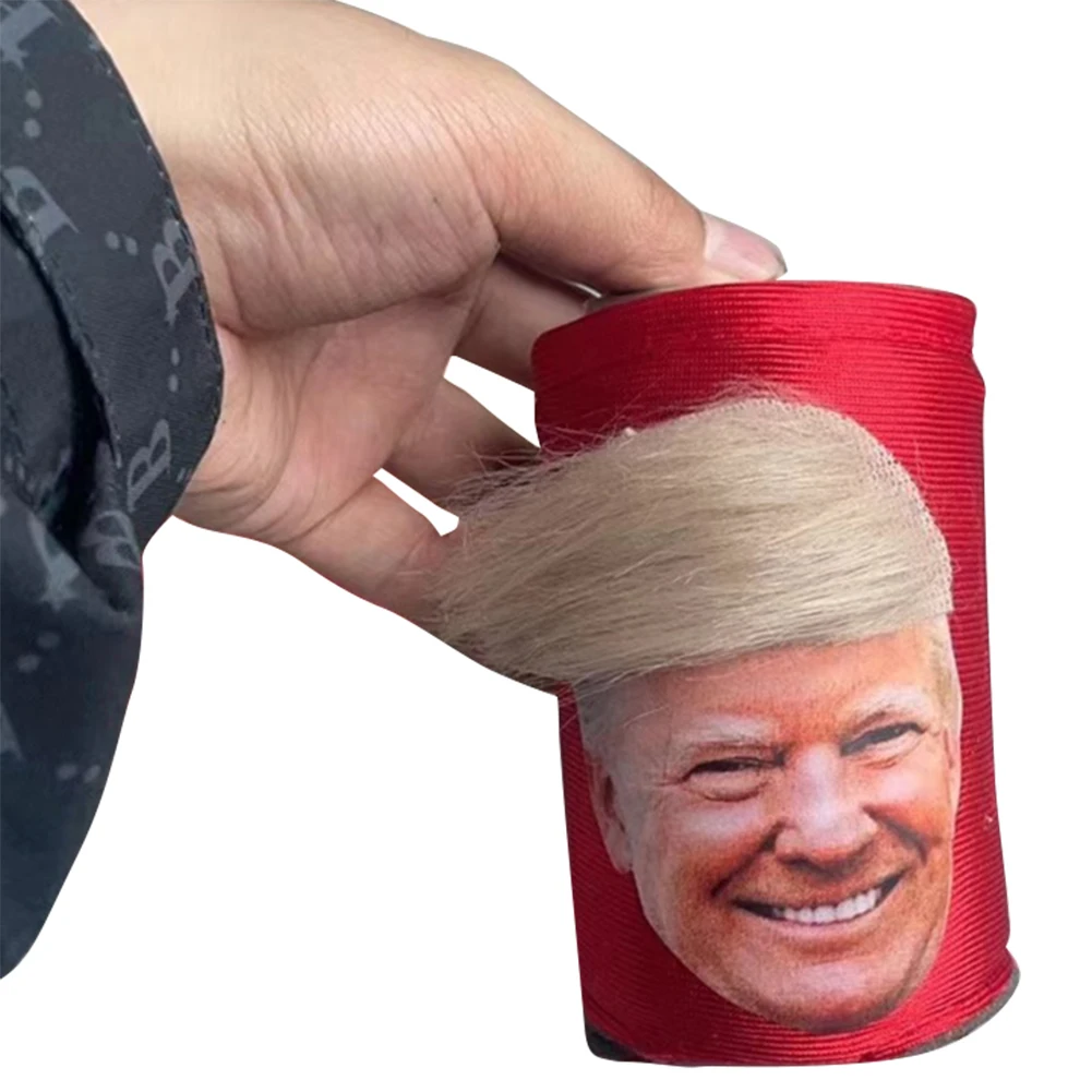 Trump Funny Hair Drink Insulated Sleeves Donald Trump Drink Can Cooler Beer Beverage Holder for Cans Bottles Pint Glasses Coffee