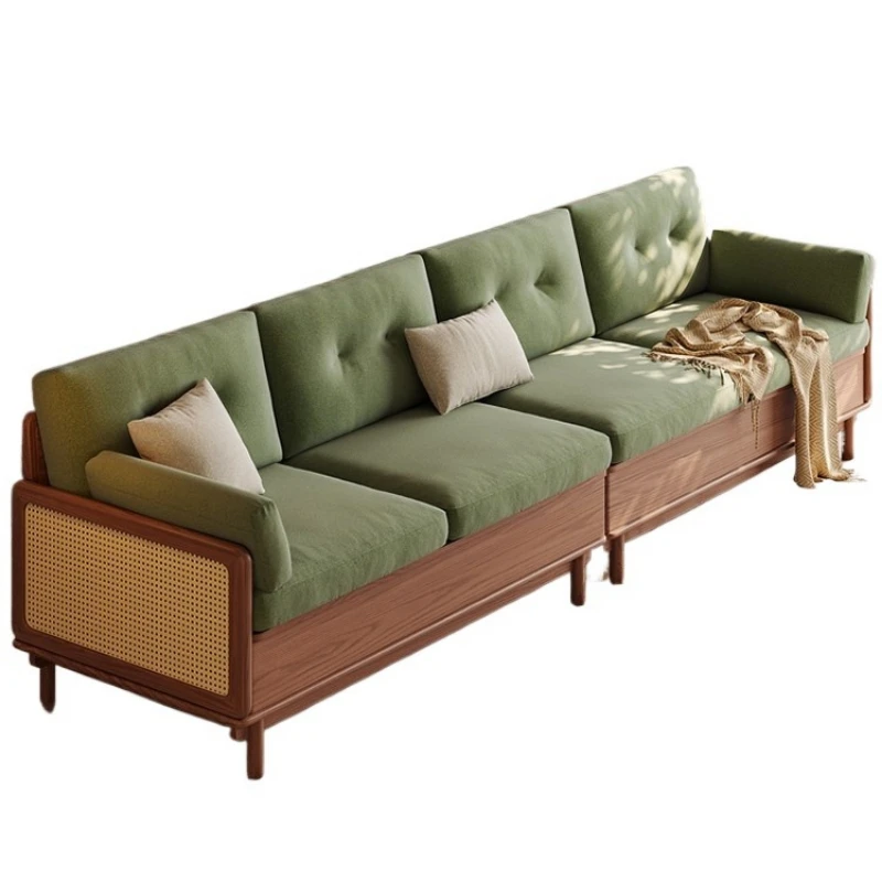 

Medieval style sofa Nordic ash wood retro winter and summer dual-purpose storage concubine solid wood sofa