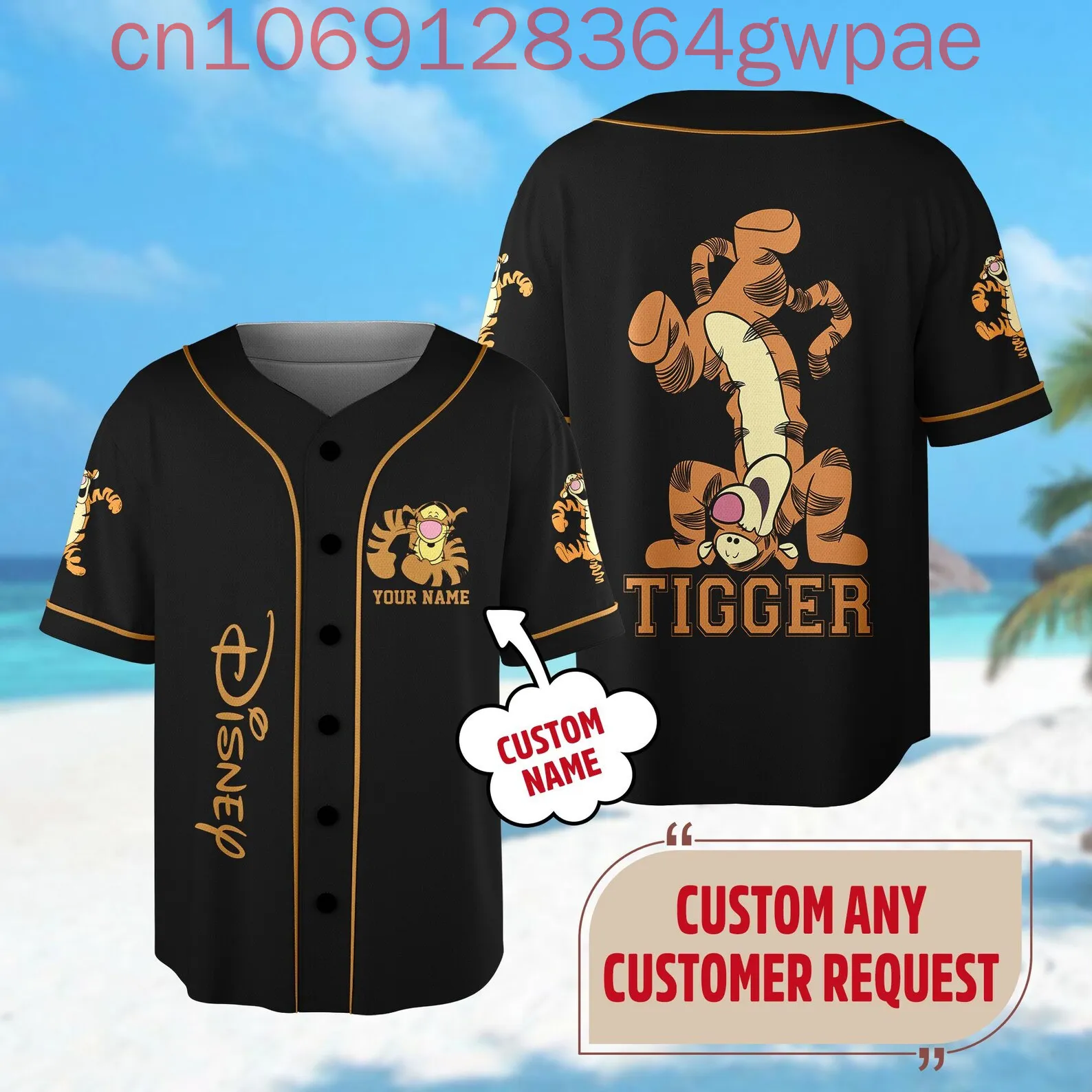 ديزني ويني ذا بوه تيجر البيسبول جيرسي قمصان الرجال النساء قميص الصيف عارضة قصيرة الأكمام الاطفال البيسبول قميص