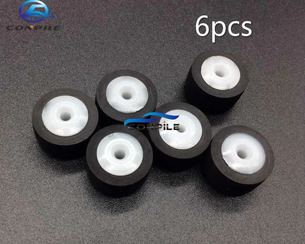 6pcs pinch roller for Sharp GF777 9292 6060 Sanyo 9494 Sony 190  Phillips 3301 belt pulley tape recorder cassette deck