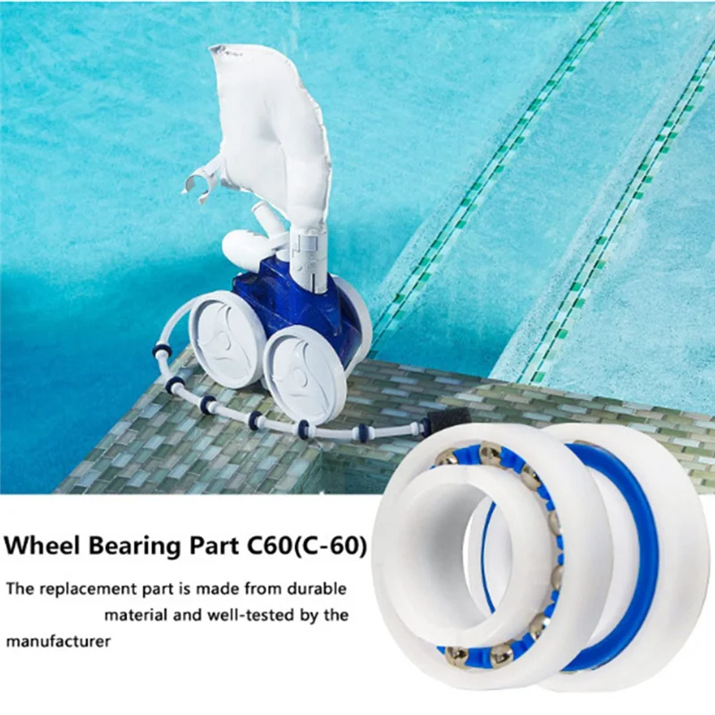 12 Pack Bearing Replacement Wheel for Polaris Pool Cleaner C60 C-60 180 280 Swimming Pool Cleaners Parts