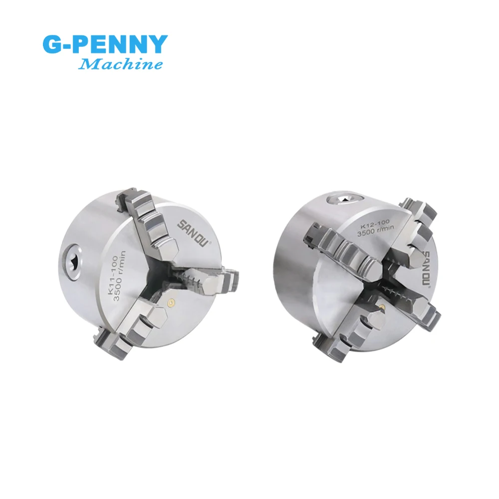 G-Penny 3/4Jaw 100mm CNC 4th Axis CNC dividing head / Rotation Axis / A axis kit Nema23 Gapless Harmonic Gearbox For CNC Machine