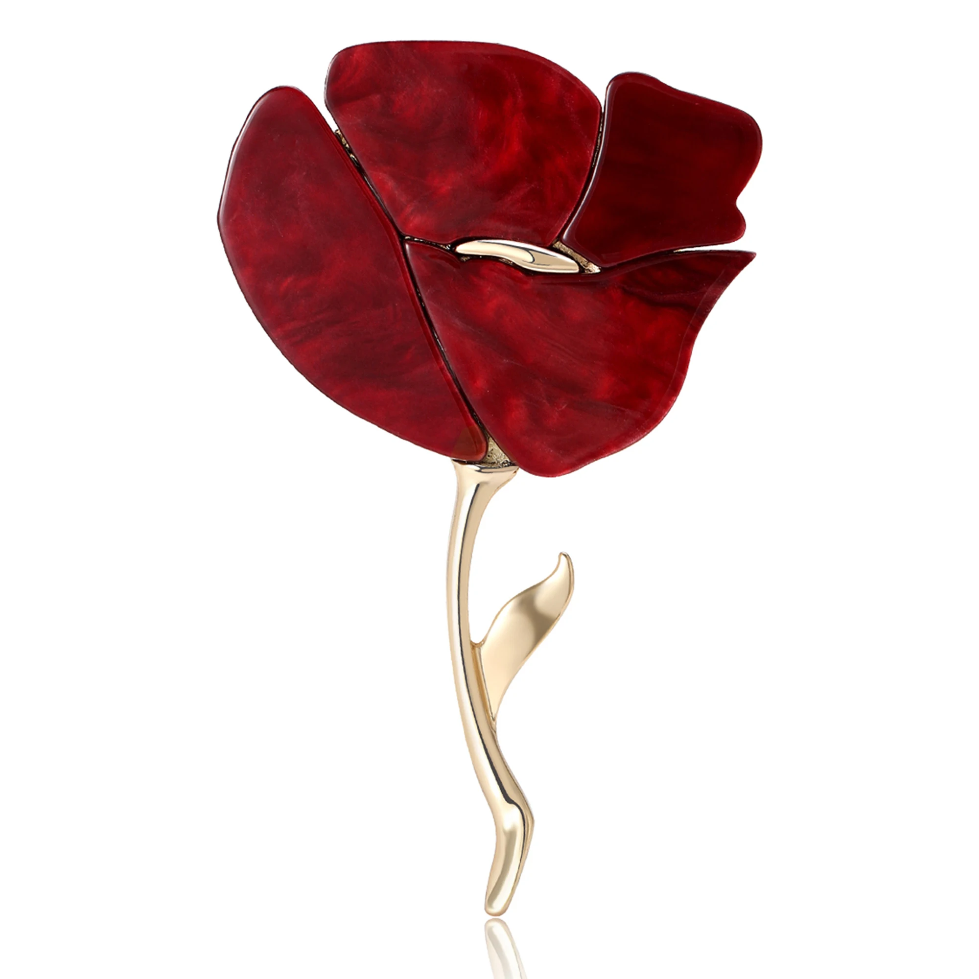 Beaut&Berry Klassieke Acryl Rose Broches voor Vrouwen Unisex Plant Bloem Pins Casual Party Accessoires Geschenken Vrienden Decoratie