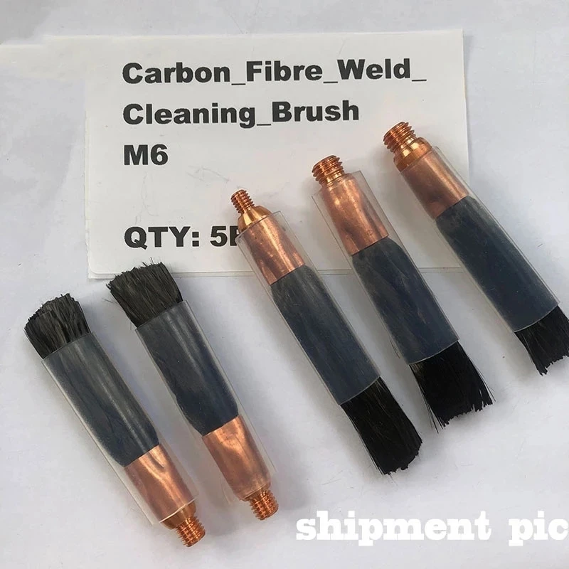 5/10pcs M6/8/10 Thread Carbon Fibre Weld Cleaning Brush Used Clean Passivate Polish Stainless Steel Welds After TIG Or MIG Weld