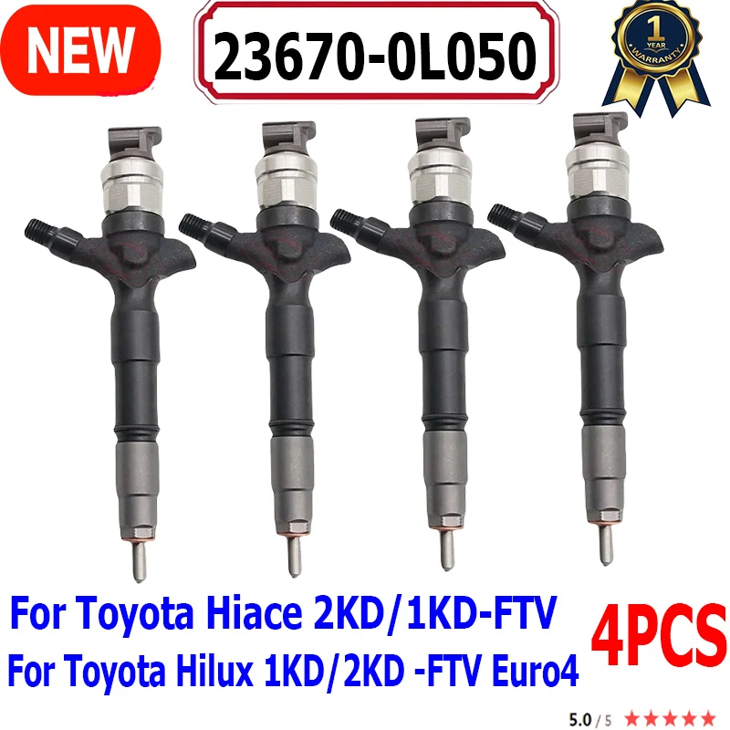 

Форсунка дизельная 23670 0L050 для Toyota Hilux 1KD/2KD/D4D ORLTL, 4 шт.