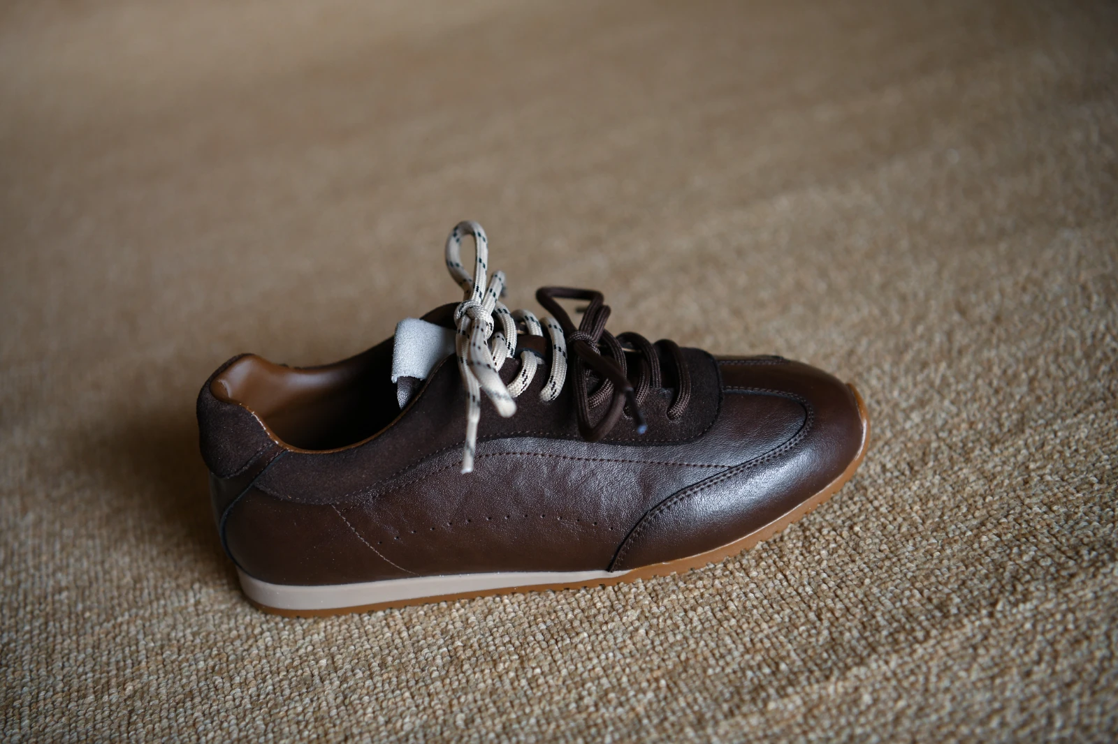 Women's genuine leather patchwork lace-up flats sneakers square toe high quality soft comfortable casual espadrilles shoes woman