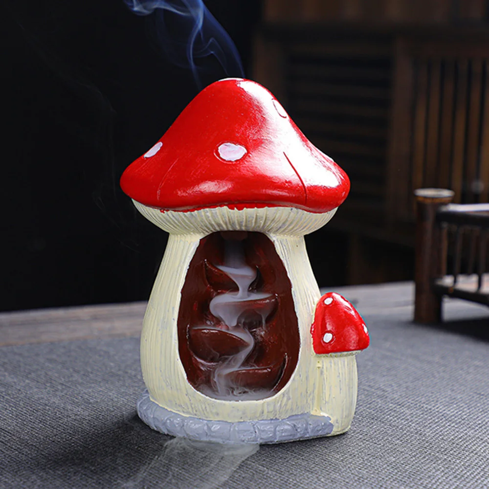 

Mushroom Backflow Incense Burner DIY Handmade Crafts Living Room Bedroom Essential Oil Aromatherapy Accessories Ornaments