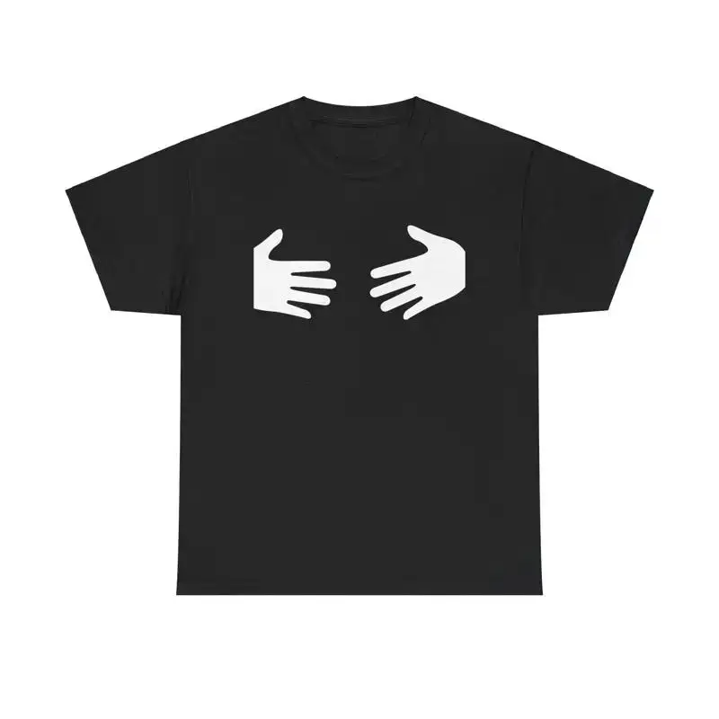 Women s T Shirt with Hands Unisex Heavy Cotton Tee Shirt Vintage Designed Shirt
