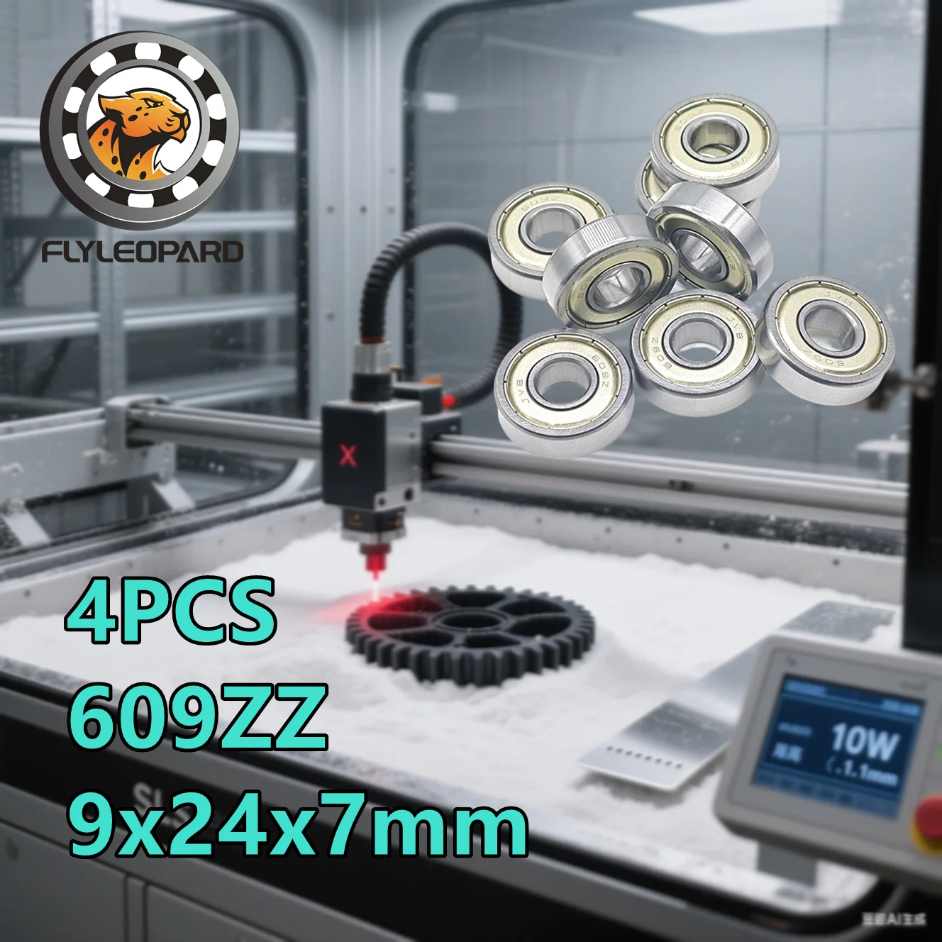 

4 шт. 609ZZ подшипник 9x24x7 мм миниатюрные детали для 3D-принтера аксессуары колеса 609ZZ шарикоподшипники 609