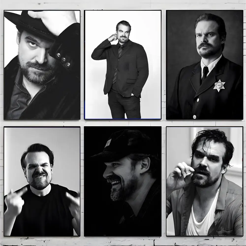 Popular American Actor David Harbour Poster Premium Decor Art & Gift for Household Lounge Home Ornaments