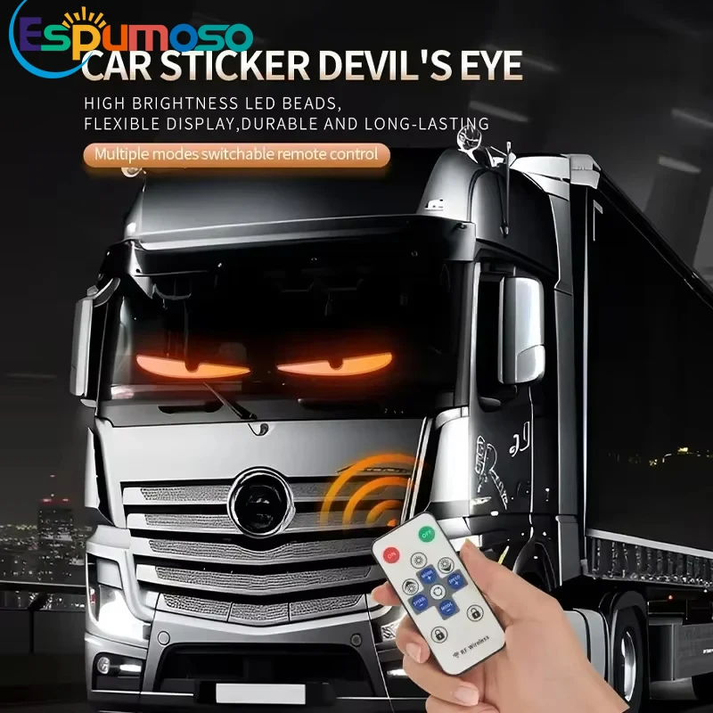 2 in 1 Large 24V LED Devil's Eye 200/150/120/80/70/60 cm Flexible Windshield Lamps 12V Car Interior Atmosphere Light Accessories - Image 4