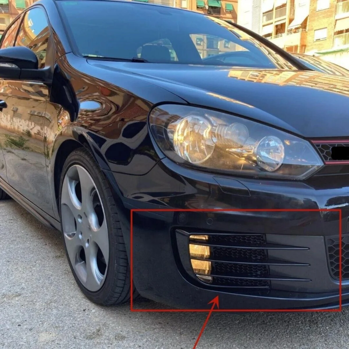 زوج سيارة الضباب ضوء الحاجب العين سكين الرياح الكسوة لشركة فولكس فاجن جولف 6 MK6 VI GTI GTD R R20 2008-2013 المصد الأمامي مصبغة الضباب المفسد #6