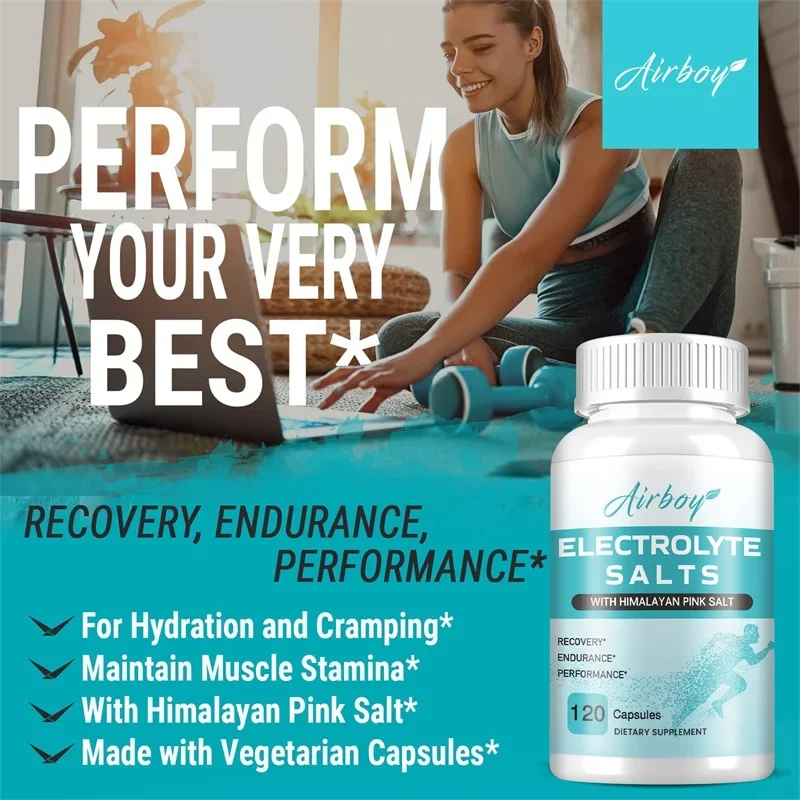 Electrolyte Salts Capsules - Supports Electrolyte Balance, Promotes Muscle Recovery, Reduces Muscle Cramping Supplement - Image 4