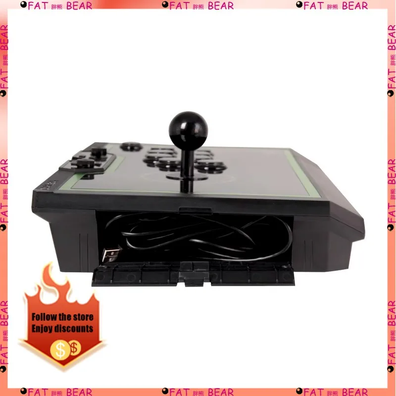 QANBA Q8 Arcade Game عصا تحكم صامتة محور ميكانيكي RGB ملون مخصص متوافق مع PC PS Switch Mobile PC Steam
