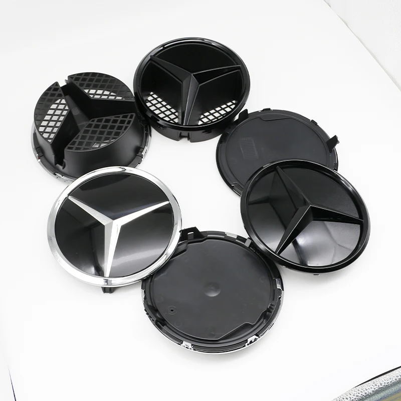 Front Grille Star Emblem Mirror Mesh 3D Chrome Silver Badge Replacement Accessories For Mercedes W253 W213 W205 W204 Tuning Part
