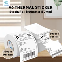 500/350 hojas de papel de etiquetas térmicas de 4 ""x 6"", pegatinas adhesivas de 100x150mm para etiquetas de envío térmico, etiqueta de código de barras DHL UPS Express
