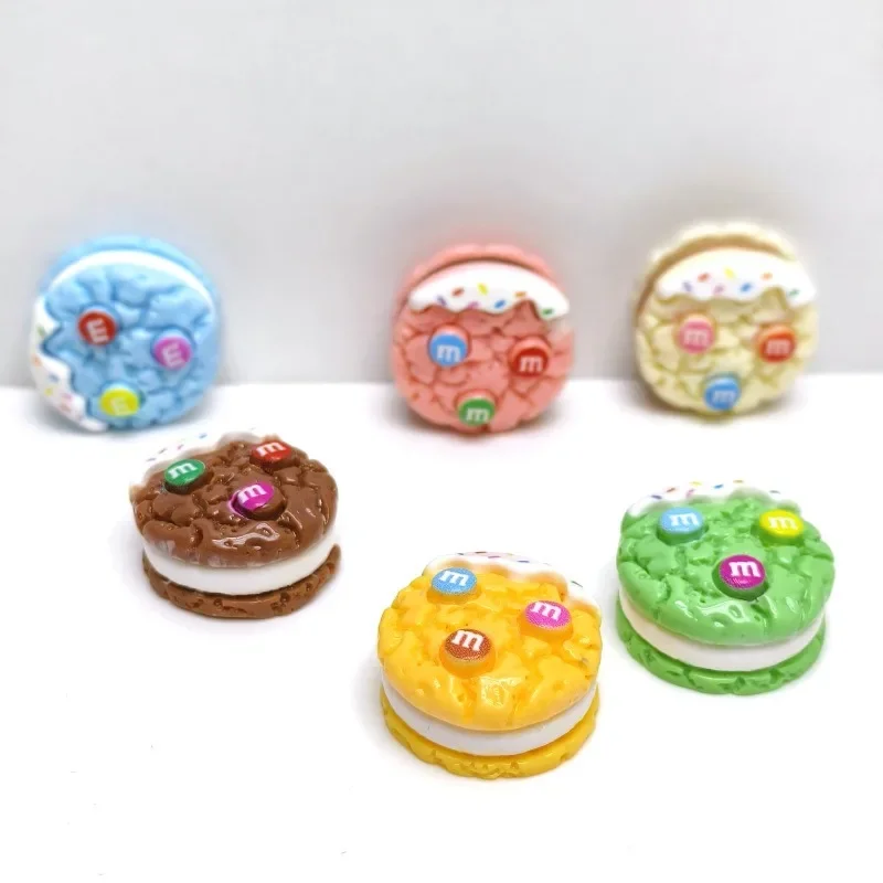 10Pcs Mini Macaron Sandwich Cookie Simulation Jewelry, Delicious Playthings, DIY Handmade Accessories