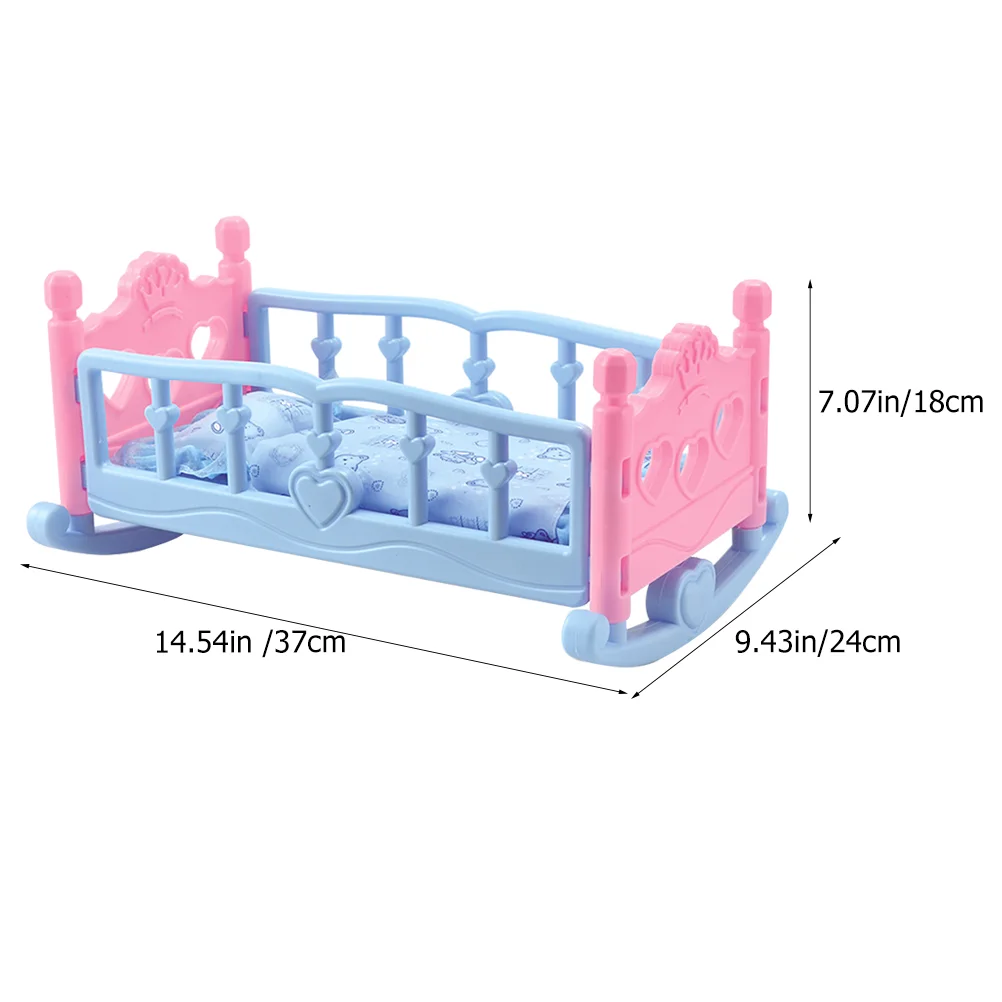 Shaker Babybedje Model Speelgoed Kinderen Speelhuis Pretend Meubelaccessoires Bed