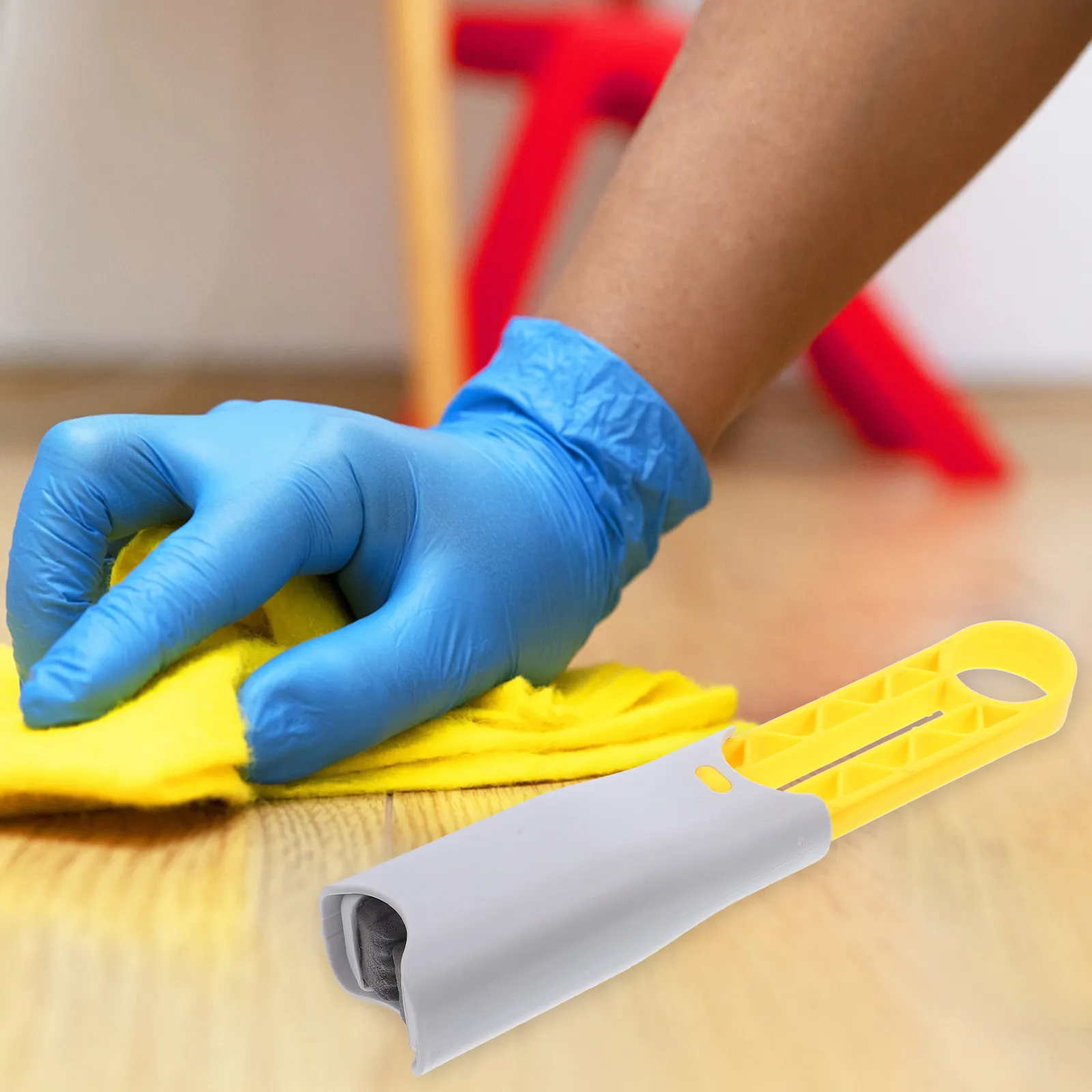1Set Mini Mop Portable Handheld Cleaning Mop Desktop Floor Kitchen Bathroom Self-Squeeze Washable Sponge Replacement Heads
