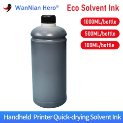 100/500/1000ML Refillable Ink compatible 2588 JS10 JS12 for 12.7mm Printer Quick-drying Solvent Ink Portable Handheld Printer