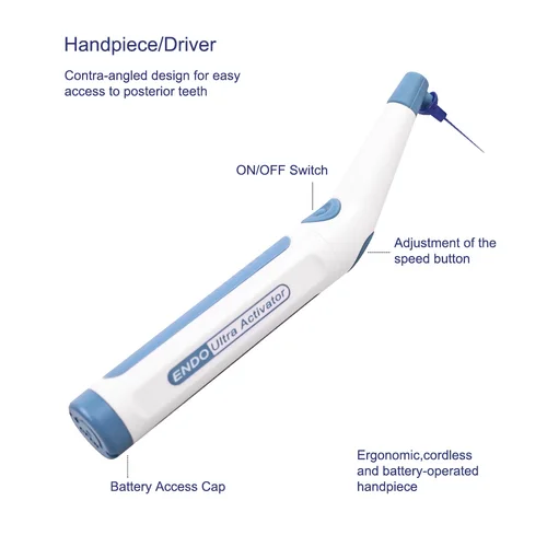 Imagen 2 del producto Activador ultrasónico Dental, irrigador Endo Ultra con 60 puntas, irrigador sónico inalámbrico para conducto radicular, herramientas endodónticas
