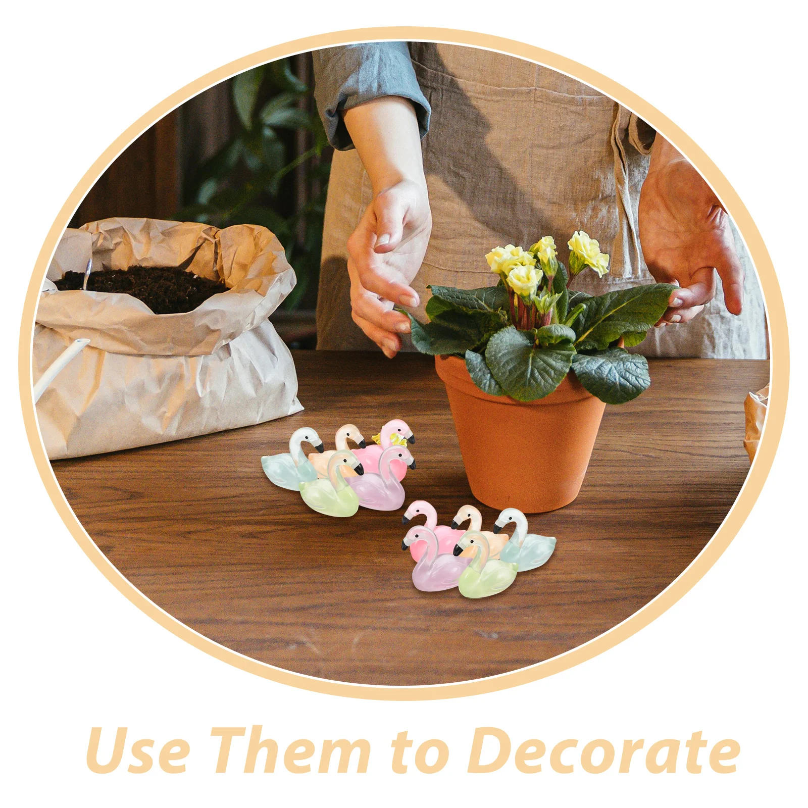 30 قطعة فلامنغو صغيرة رائعة النحت الحيوان الزخرفية للمنزل مكتب سيارة حديقة المشهد زخرفة سطح المكتب ديكور