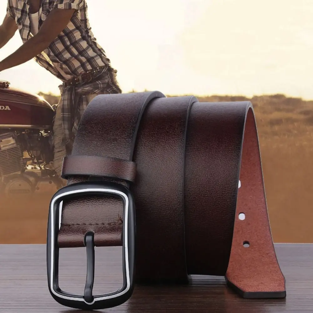 

Classic Style Durable Men Belt Adjustable Soft Pin Buckle Belt Vintage Fashion Jeans Belt Formal Occasion