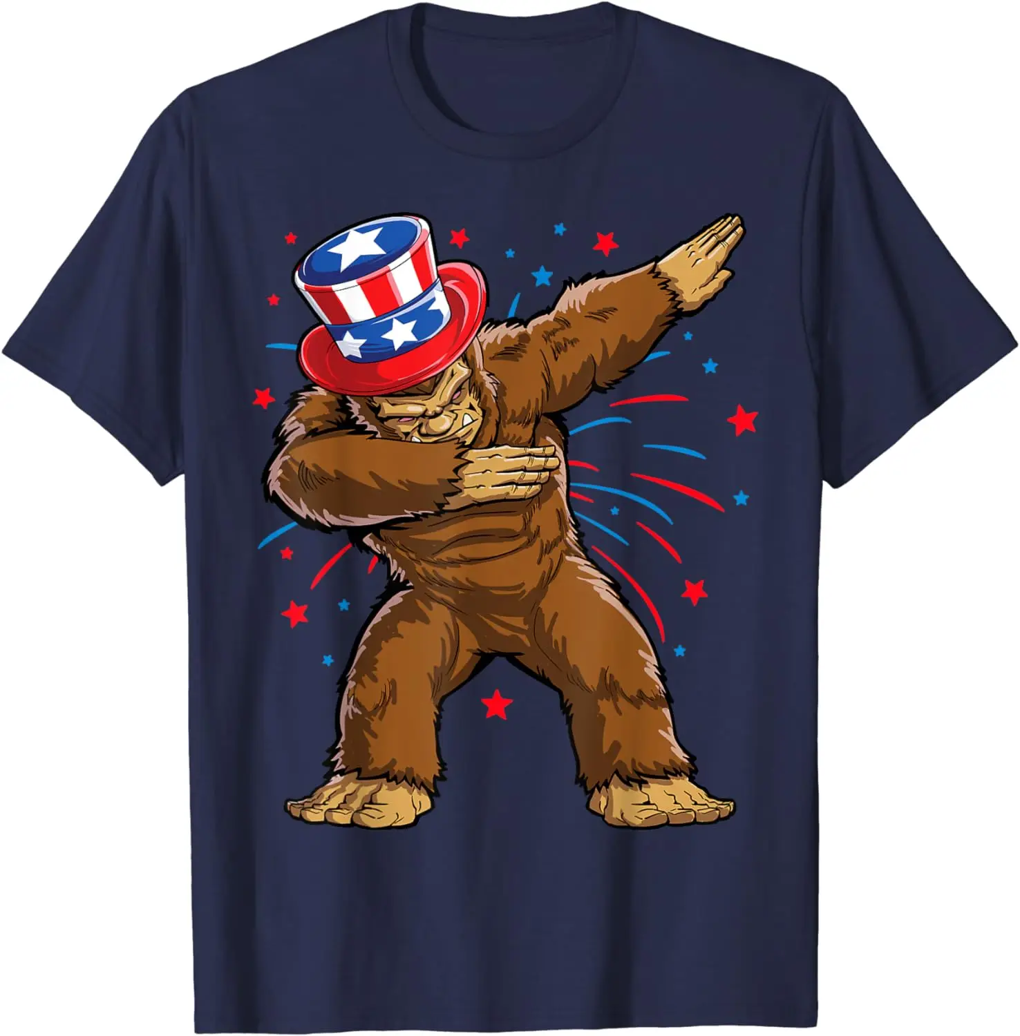 Tupfen Bigfoot 4. von July Shirts Sasquatch American Flag T-Shirt