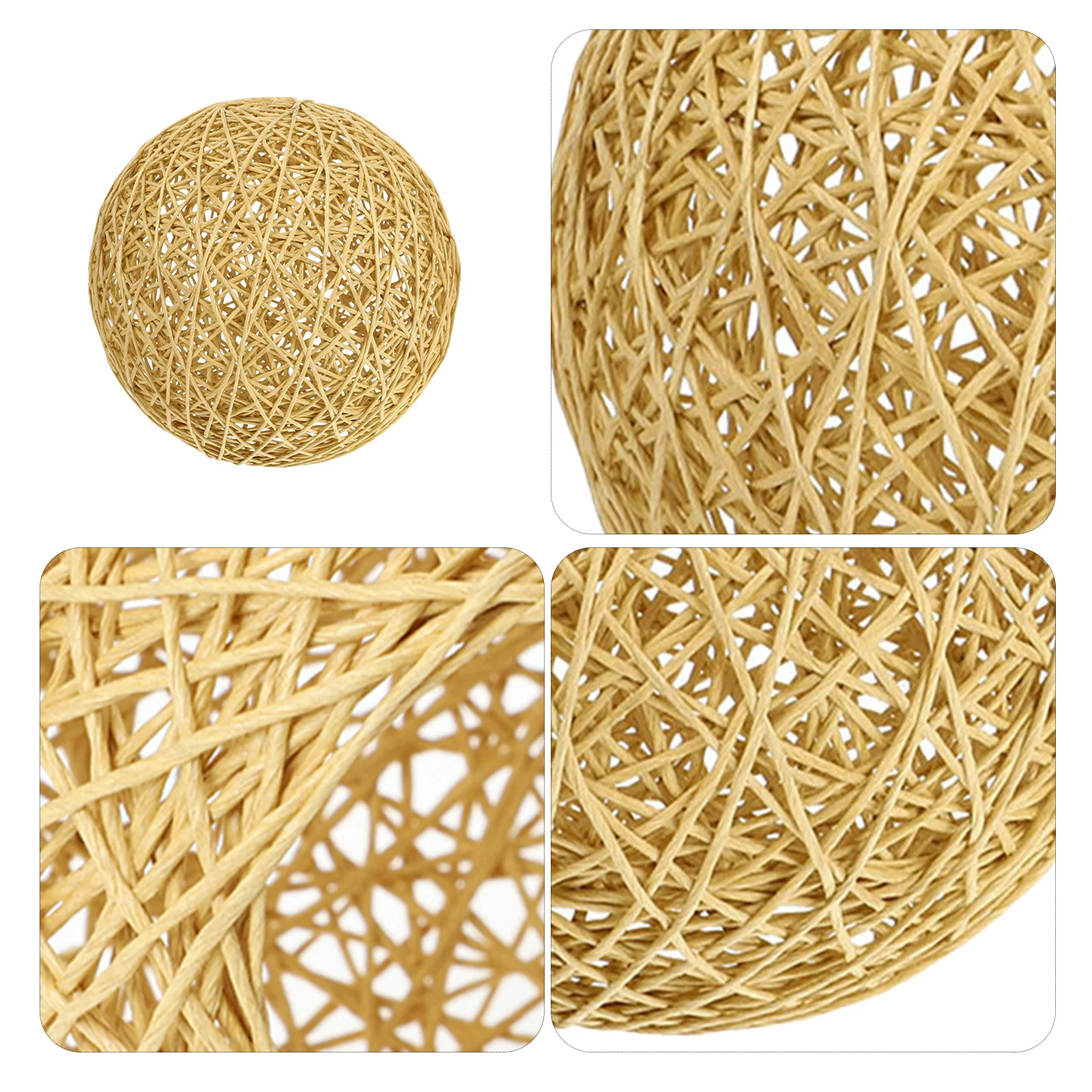 Woven Lamp Shade Rustic Style Pendant Lampshade For Home Decor Ceiling Hanging Light Large Decorative Cover Simple Natural