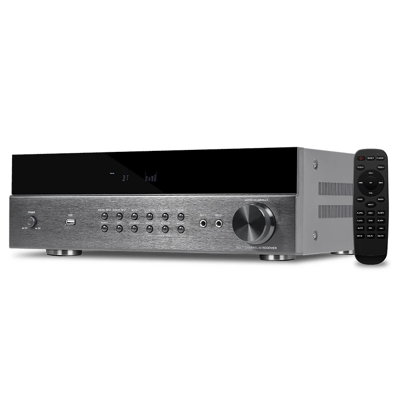 Kinma-Home Theater Sistema Amplificador De Áudio, Receptor HD AV 7.1, Novo Design, AV-6136HD