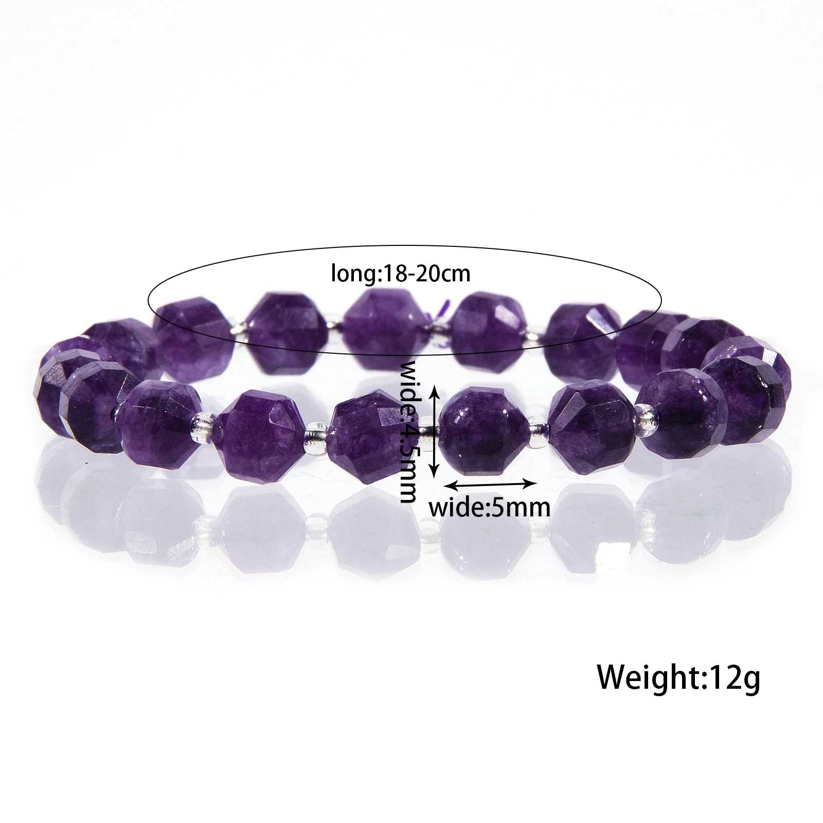 1pc creativity natrual crystal stone gemstone agate section Round bead bracelet  Suitable for daily wear by men and women